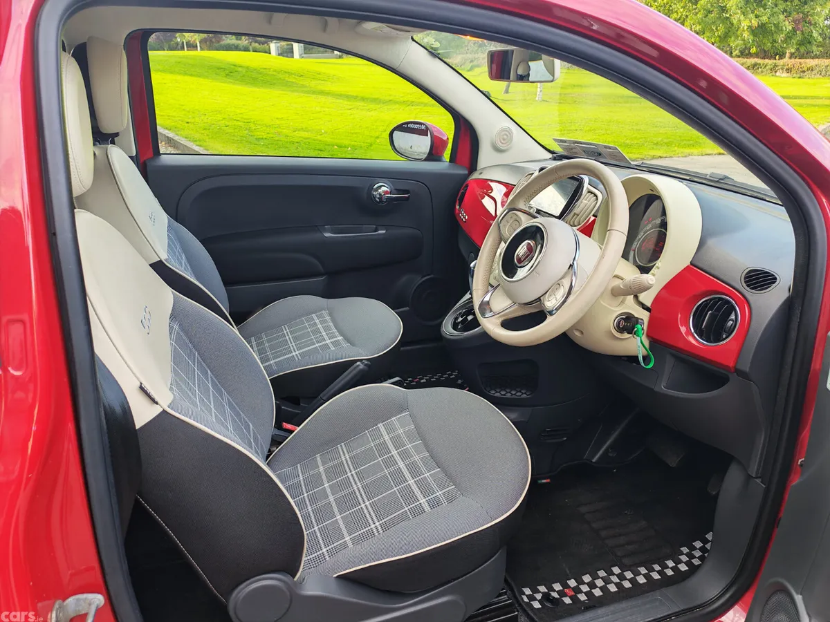 Fiat 500 Hatchback, Petrol, 2018, Red