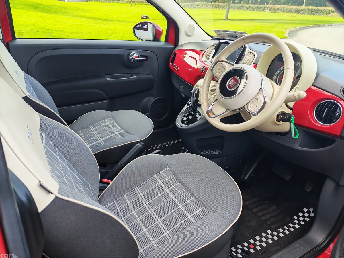 Fiat 500 Hatchback, Petrol, 2018, Red