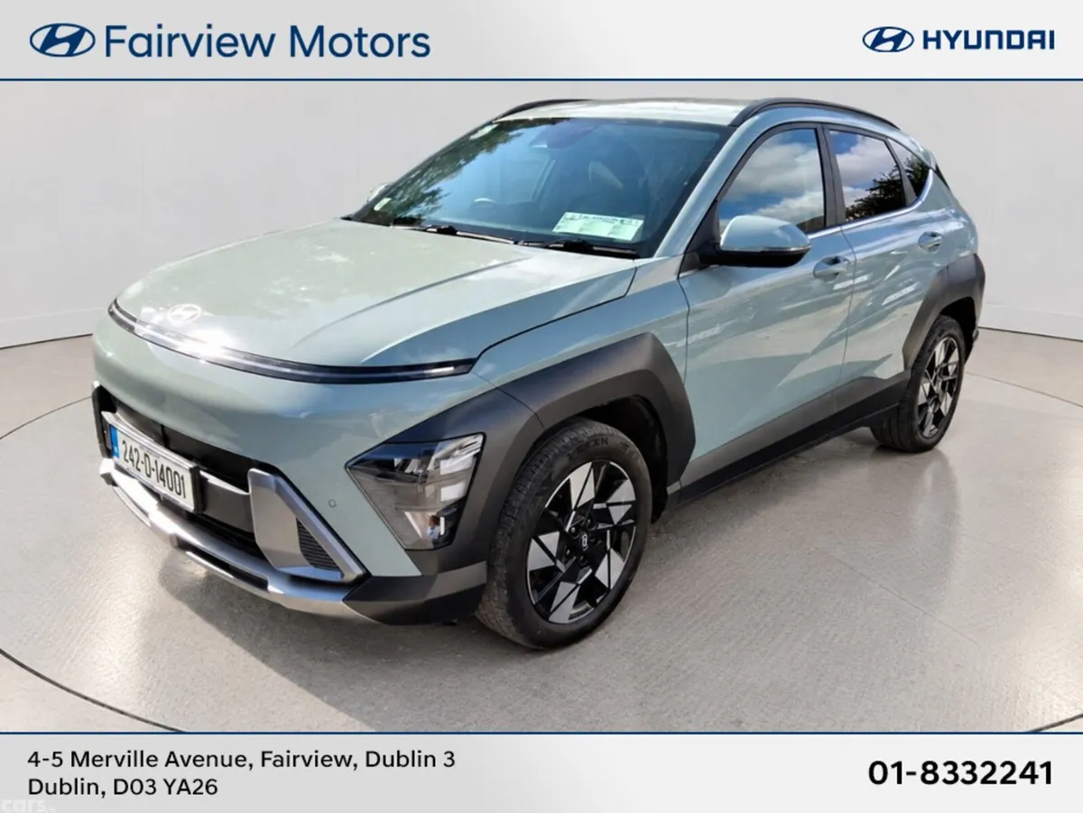 Hyundai KONA SUV, Petrol Hybrid, 2024, Green