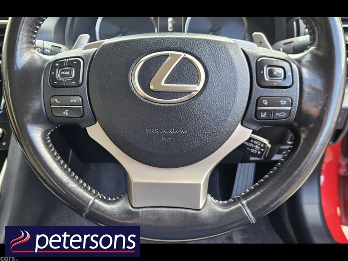 Lexus IS Saloon, Petrol Hybrid, 2017, Red