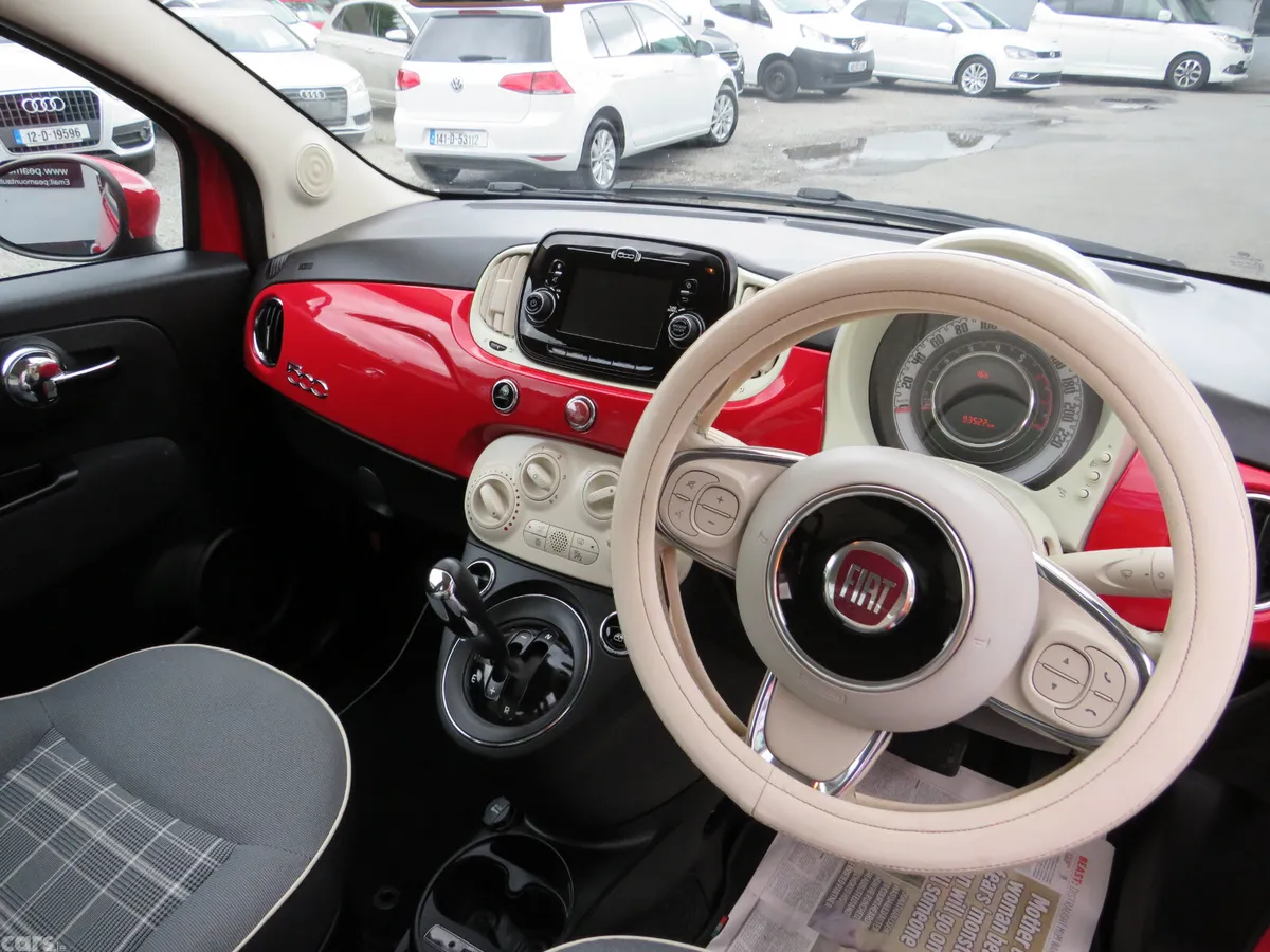 Fiat 500 Hatchback, Petrol, 2018, Red