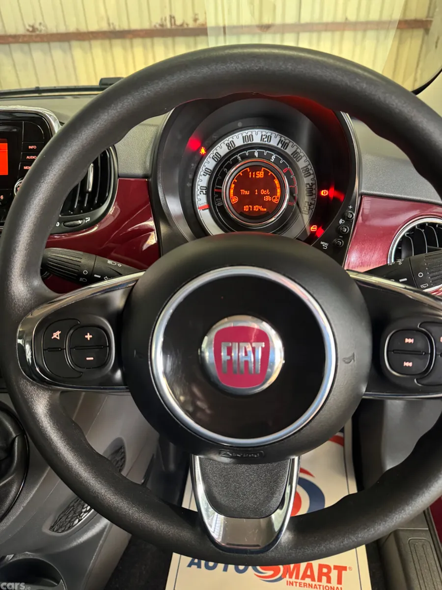 Fiat 500 Hatchback, Petrol, 2017, Red