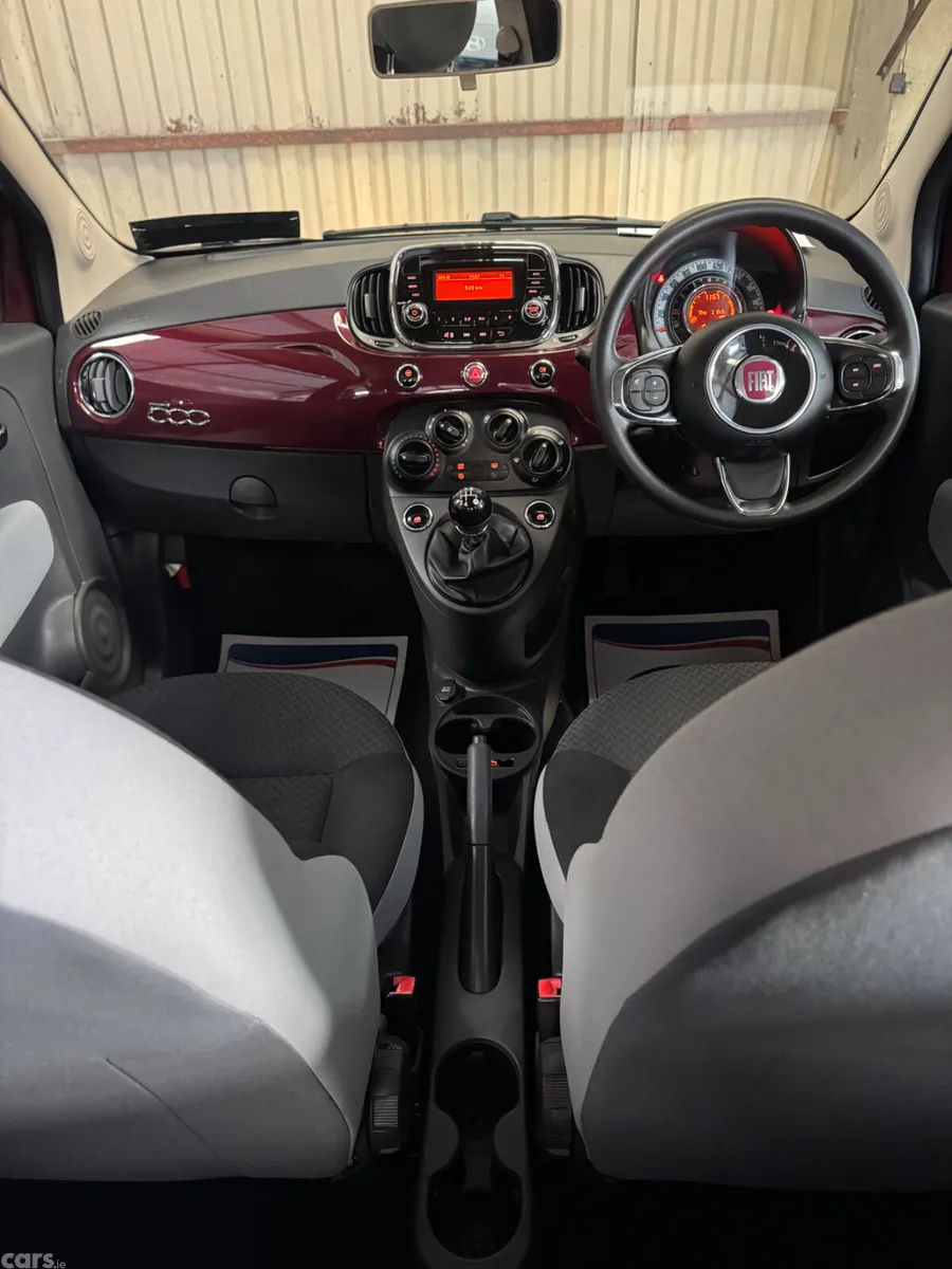 Fiat 500 Hatchback, Petrol, 2017, Red