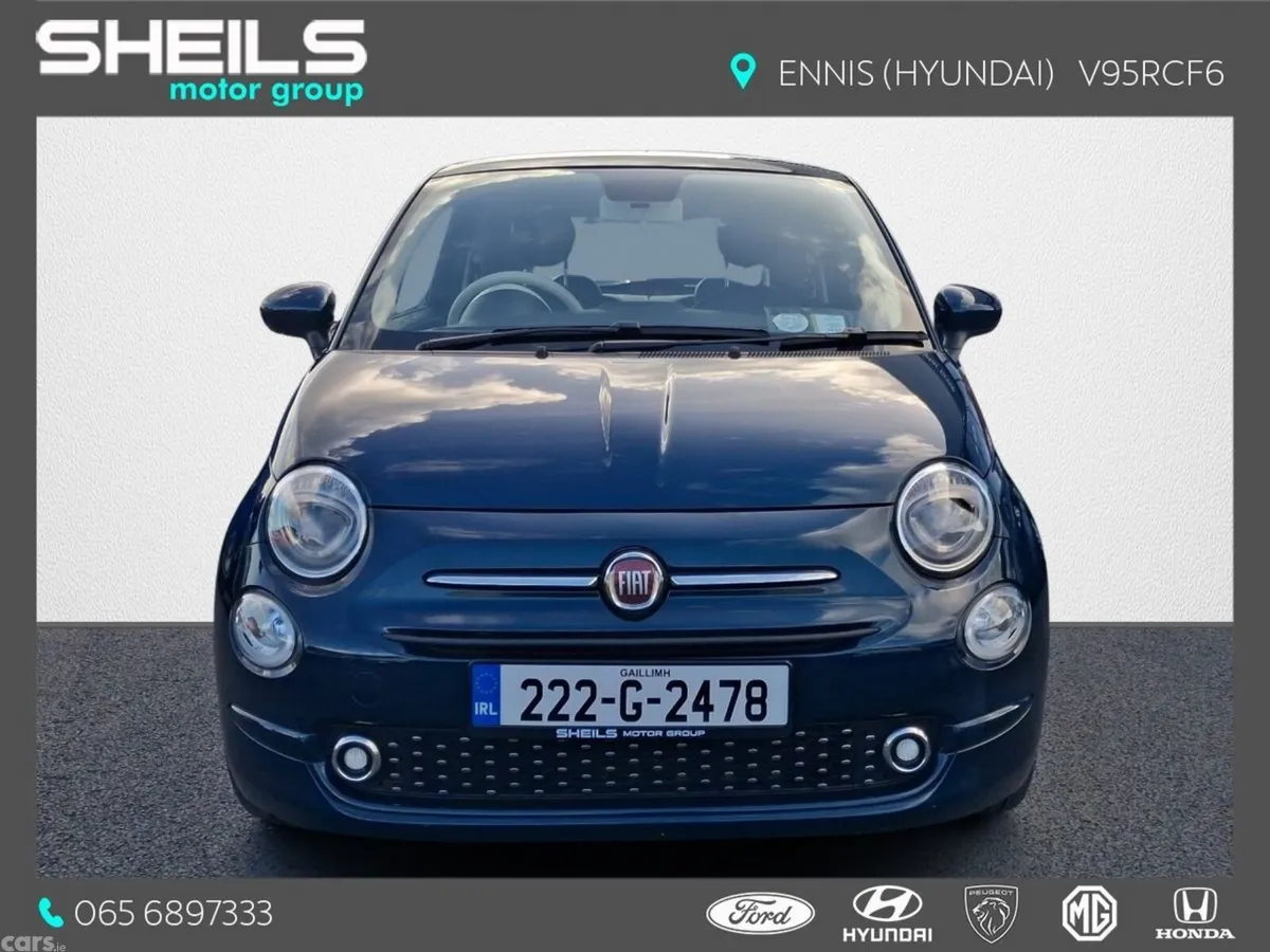 Fiat 500 Hatchback, Petrol, 2022, Blue