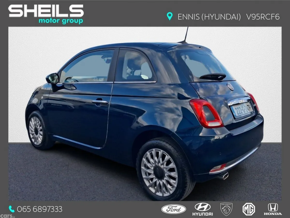 Fiat 500 Hatchback, Petrol, 2022, Blue