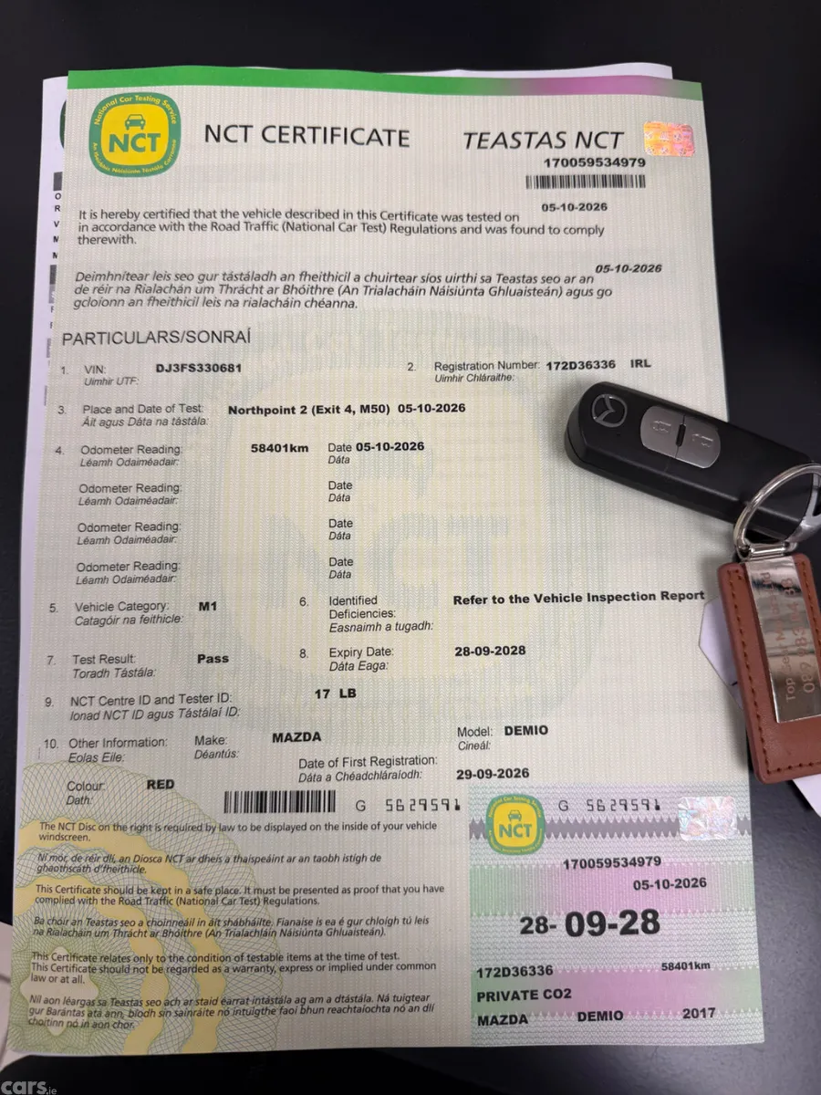 Mazda Demio Hatchback, Petrol, 2017, Red