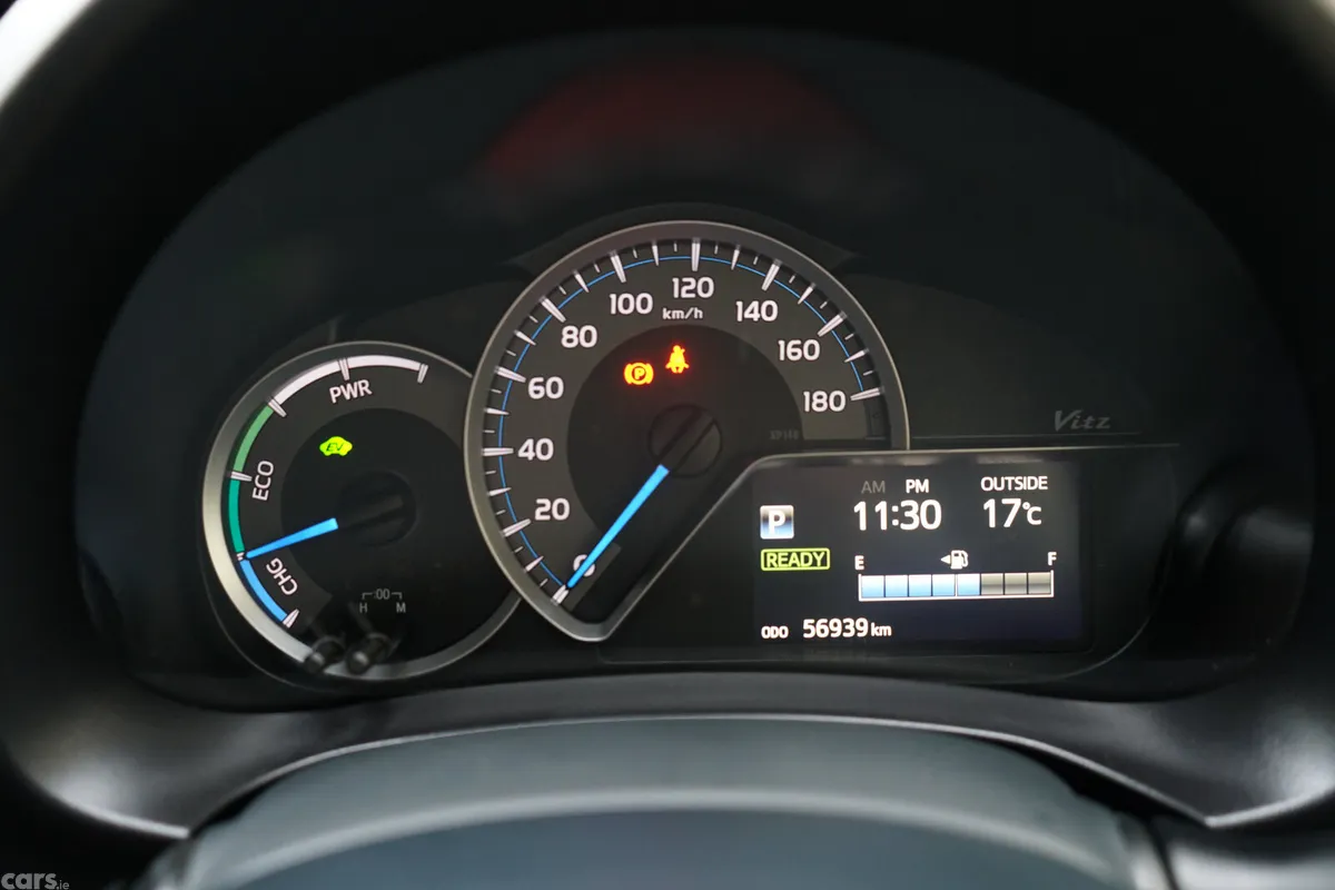 Toyota Vitz Hatchback, Petrol Hybrid, 2017, Red