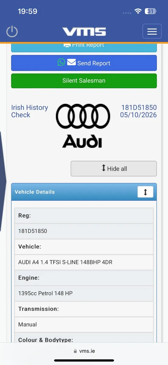 Audi A4 Saloon, Petrol, 2018, Black