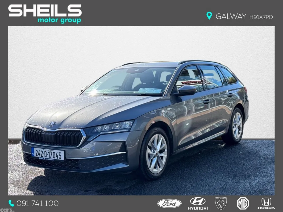 Skoda Octavia Estate, Petrol Hybrid, 2024, Grey