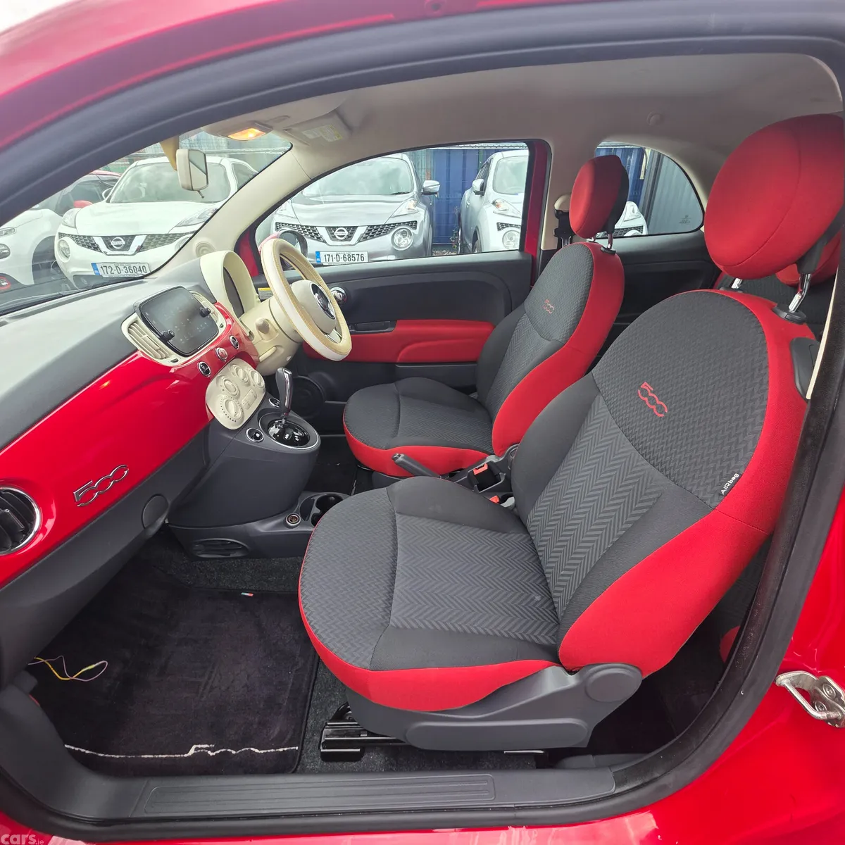Fiat 500 Hatchback, Petrol, 2016, Red
