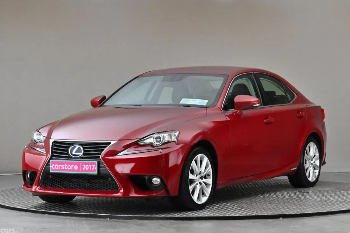 Lexus IS Saloon, Petrol Hybrid, 2017, Red