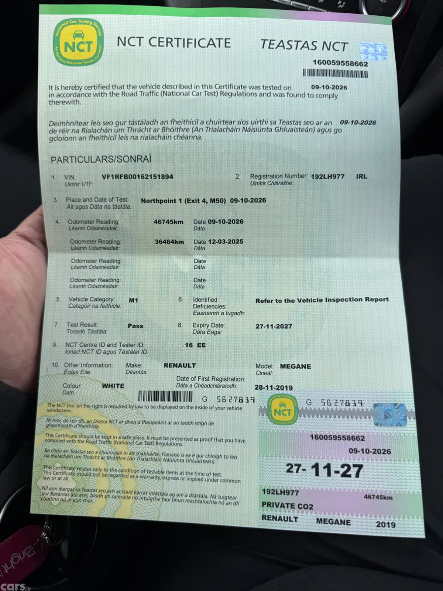 Renault Megane Saloon, Petrol, 2019, White
