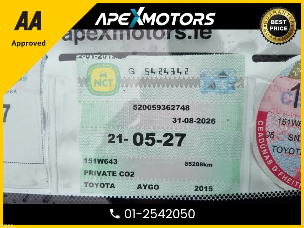 Toyota Aygo Hatchback, Petrol, 2015, Red