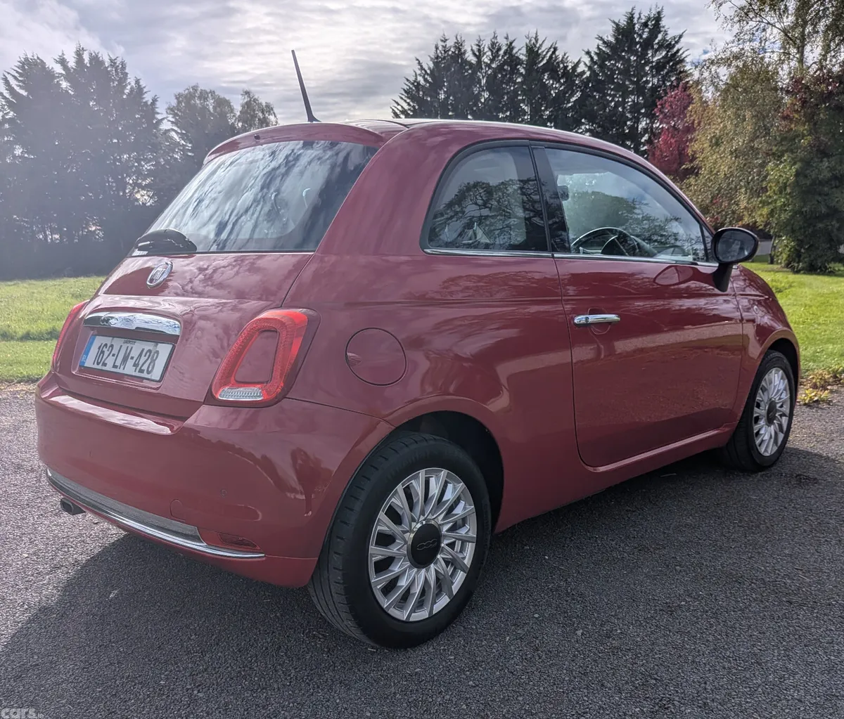 Fiat 500 Hatchback, Petrol, 2016, Red