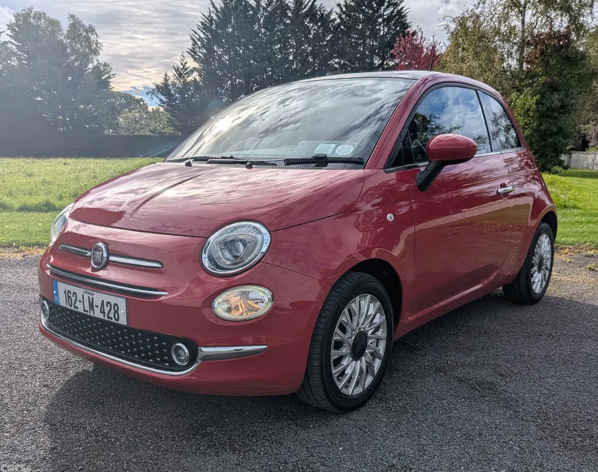 Fiat 500 Hatchback, Petrol, 2016, Red