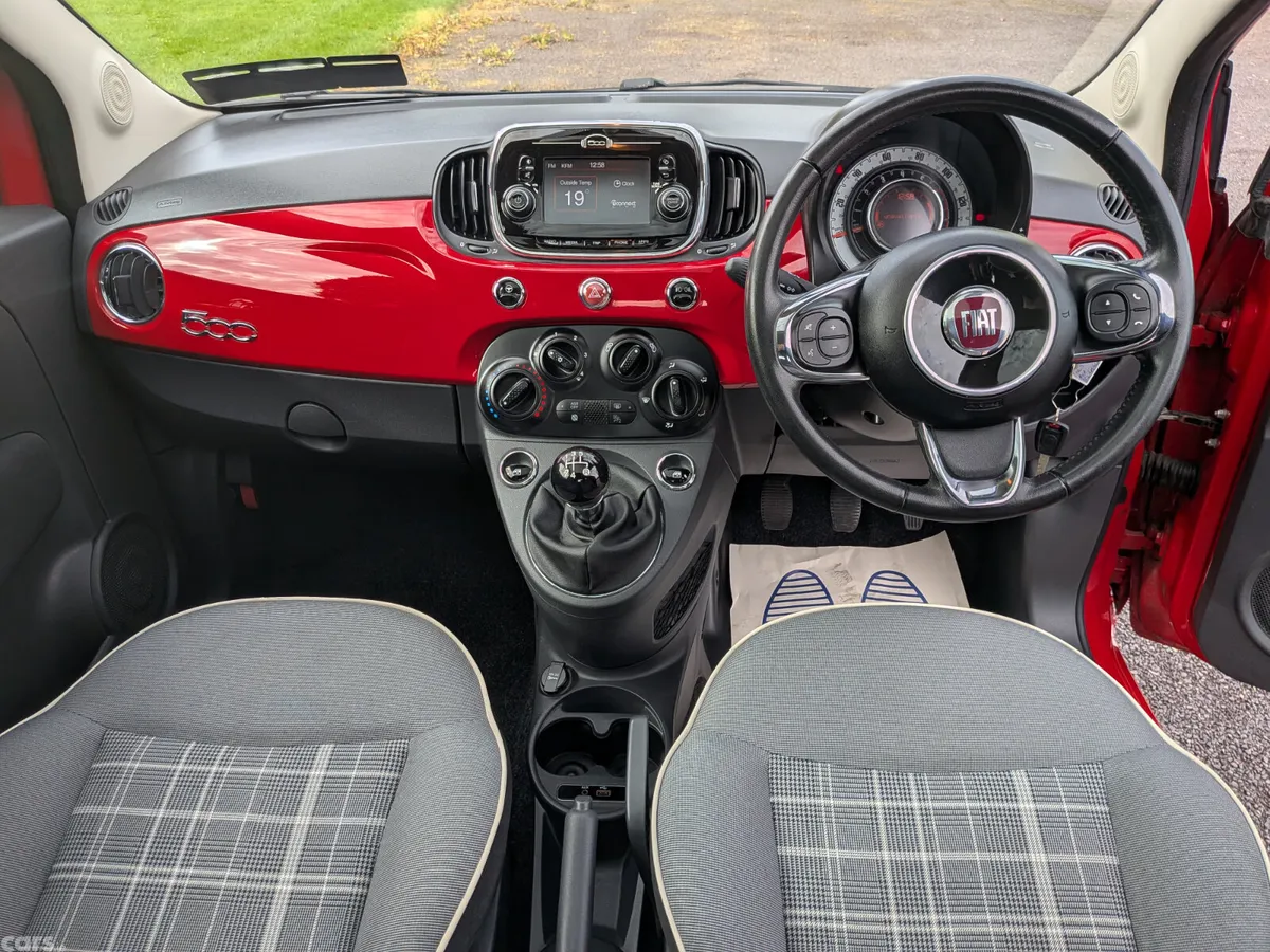 Fiat 500 Hatchback, Petrol, 2016, Red
