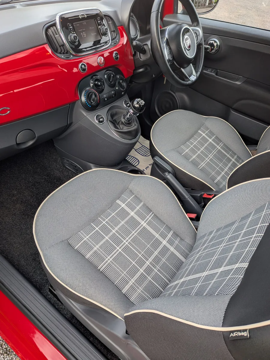 Fiat 500 Hatchback, Petrol, 2016, Red