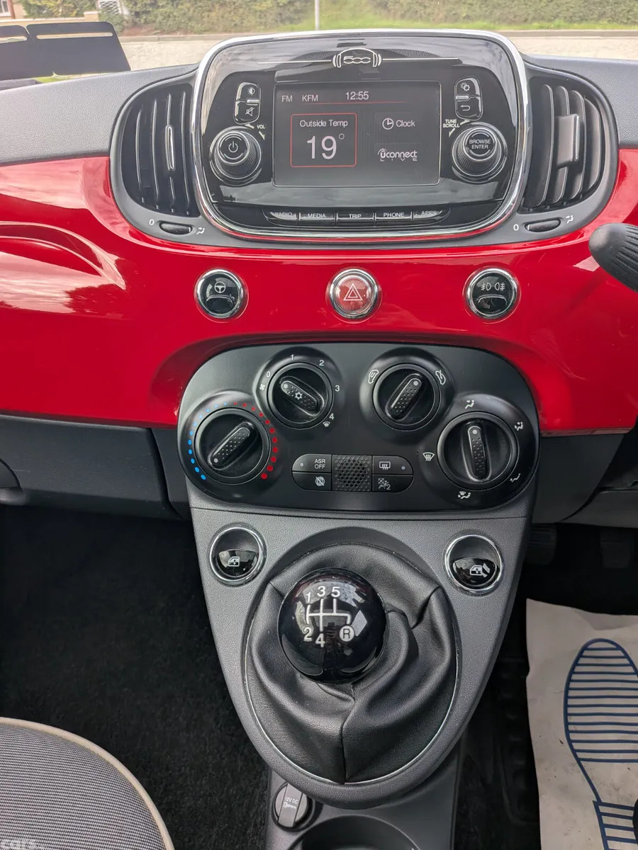 Fiat 500 Hatchback, Petrol, 2016, Red
