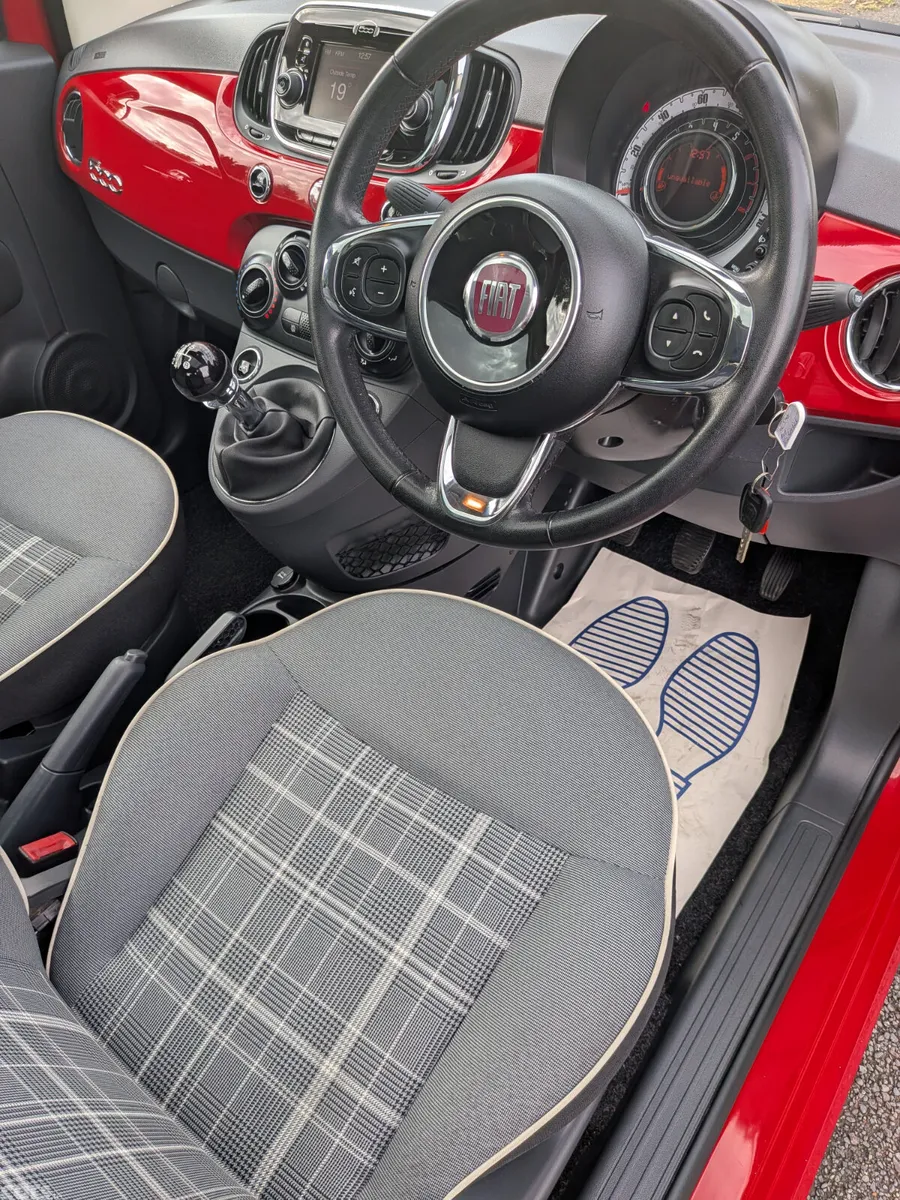 Fiat 500 Hatchback, Petrol, 2016, Red