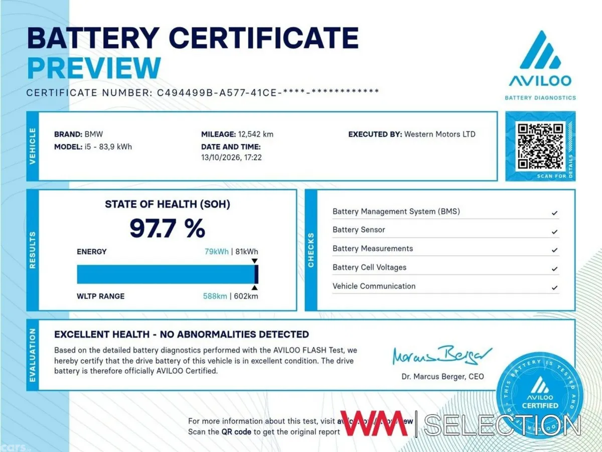 BMW i5 Saloon, Electric, 2025, White
