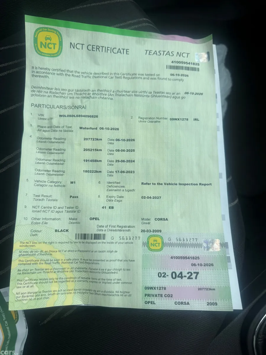Opel Corsa Hatchback, Petrol, 2009, Black