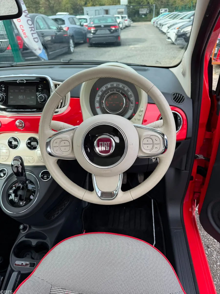 Fiat 500 Hatchback, Petrol, 2016, Red