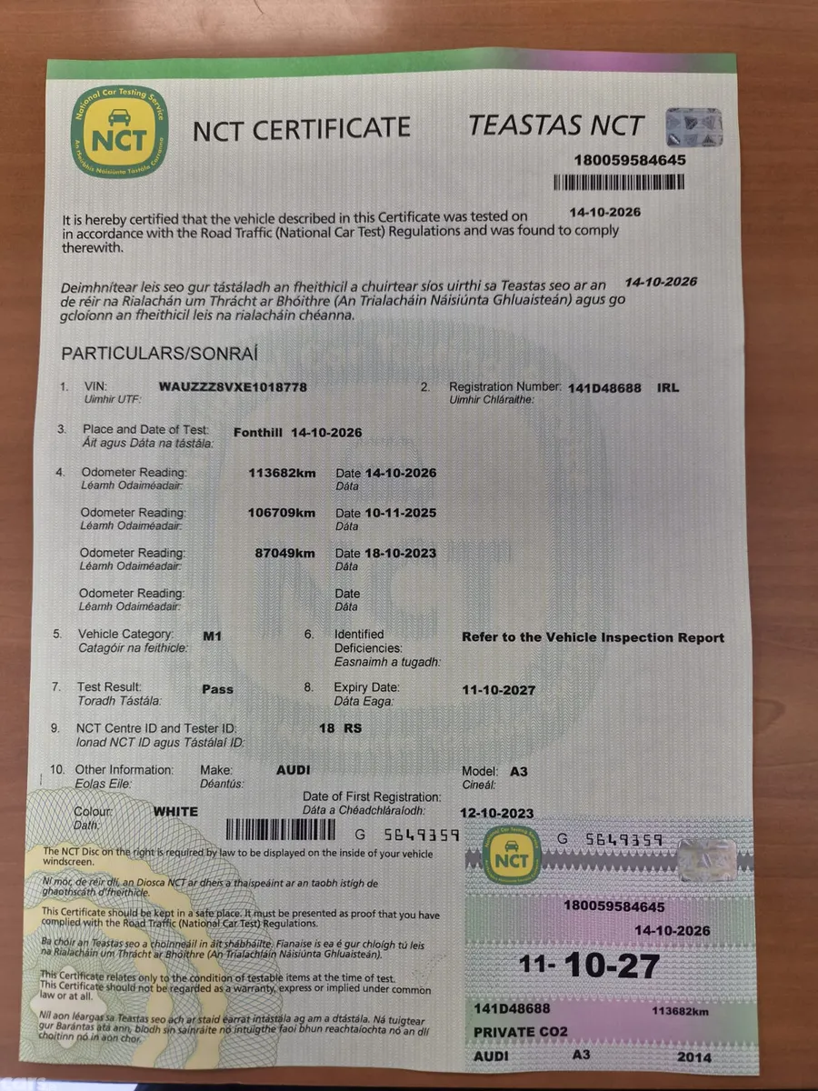 Audi A3 Saloon, Petrol, 2014, White