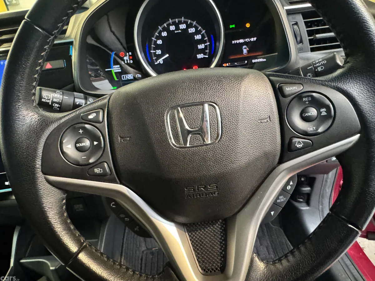 Honda Fit Hatchback, Petrol Hybrid, 2017, Red