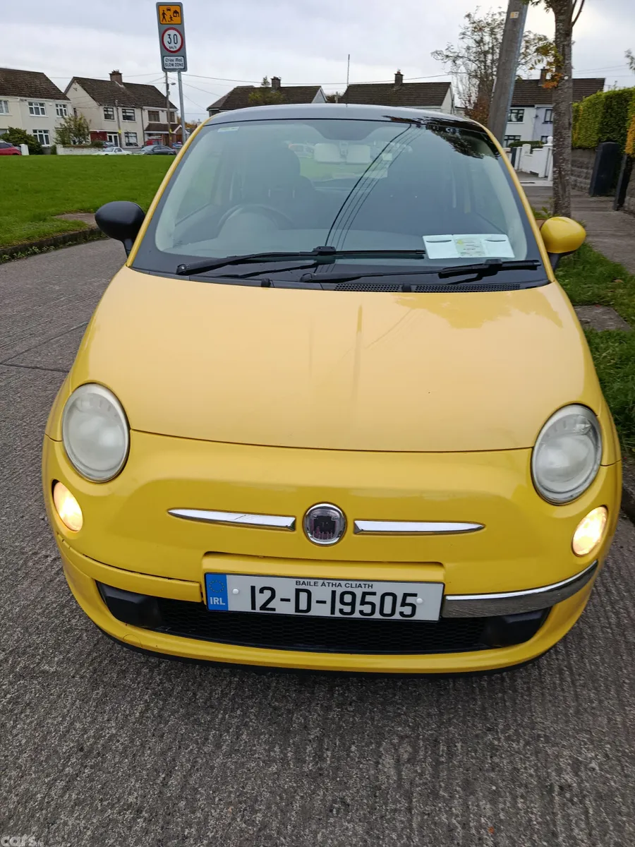 Fiat 500 Hatchback, Petrol, 2012, Yellow