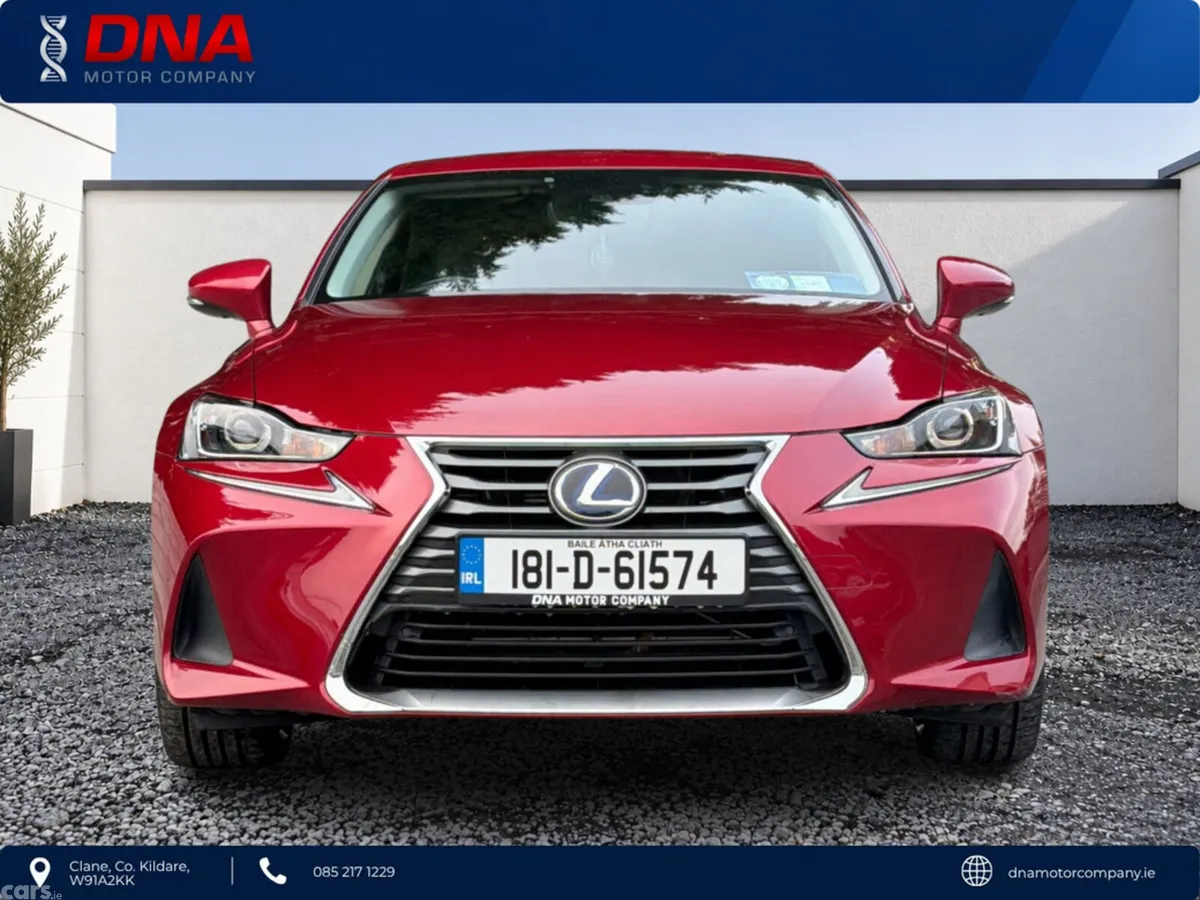 Lexus IS Saloon, Petrol Hybrid, 2018, Red