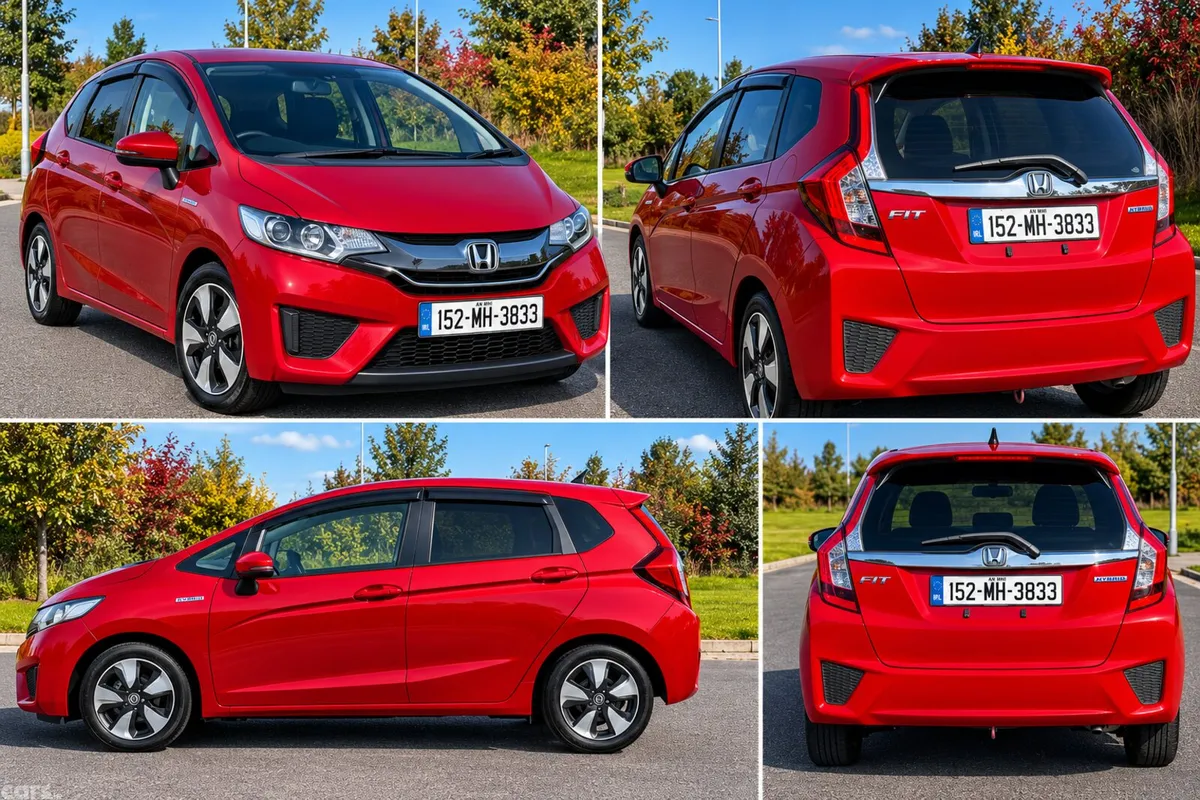 Honda Fit Hatchback, Petrol Hybrid, 2015, Red