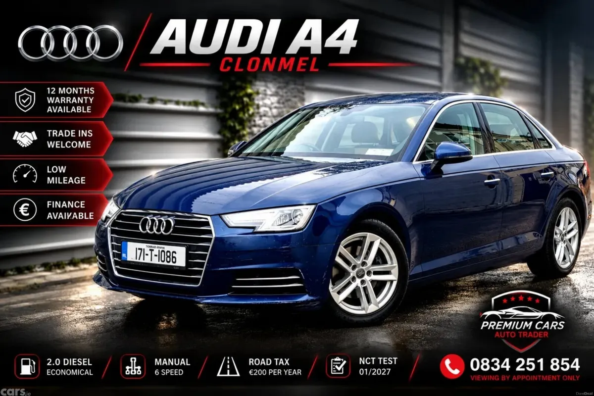 Audi A4 Saloon, Diesel, 2017, Blue
