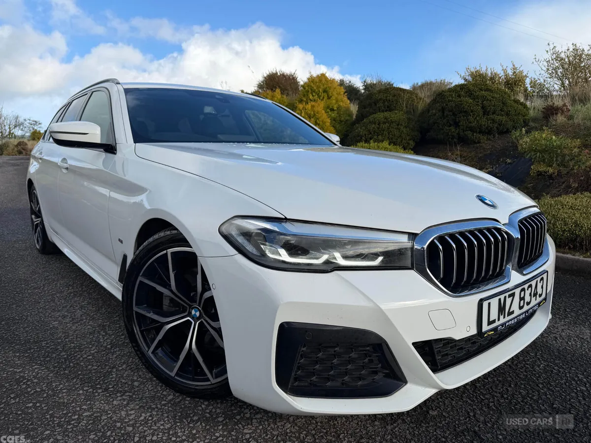 BMW 5-Series Estate, Diesel Hybrid, 2023, White