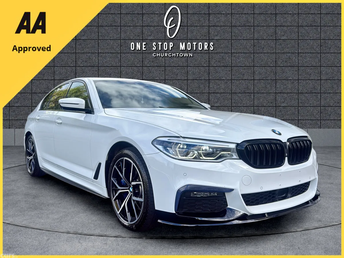 BMW 5-Series Saloon, Petrol Plug-in Hybrid, 2019, White