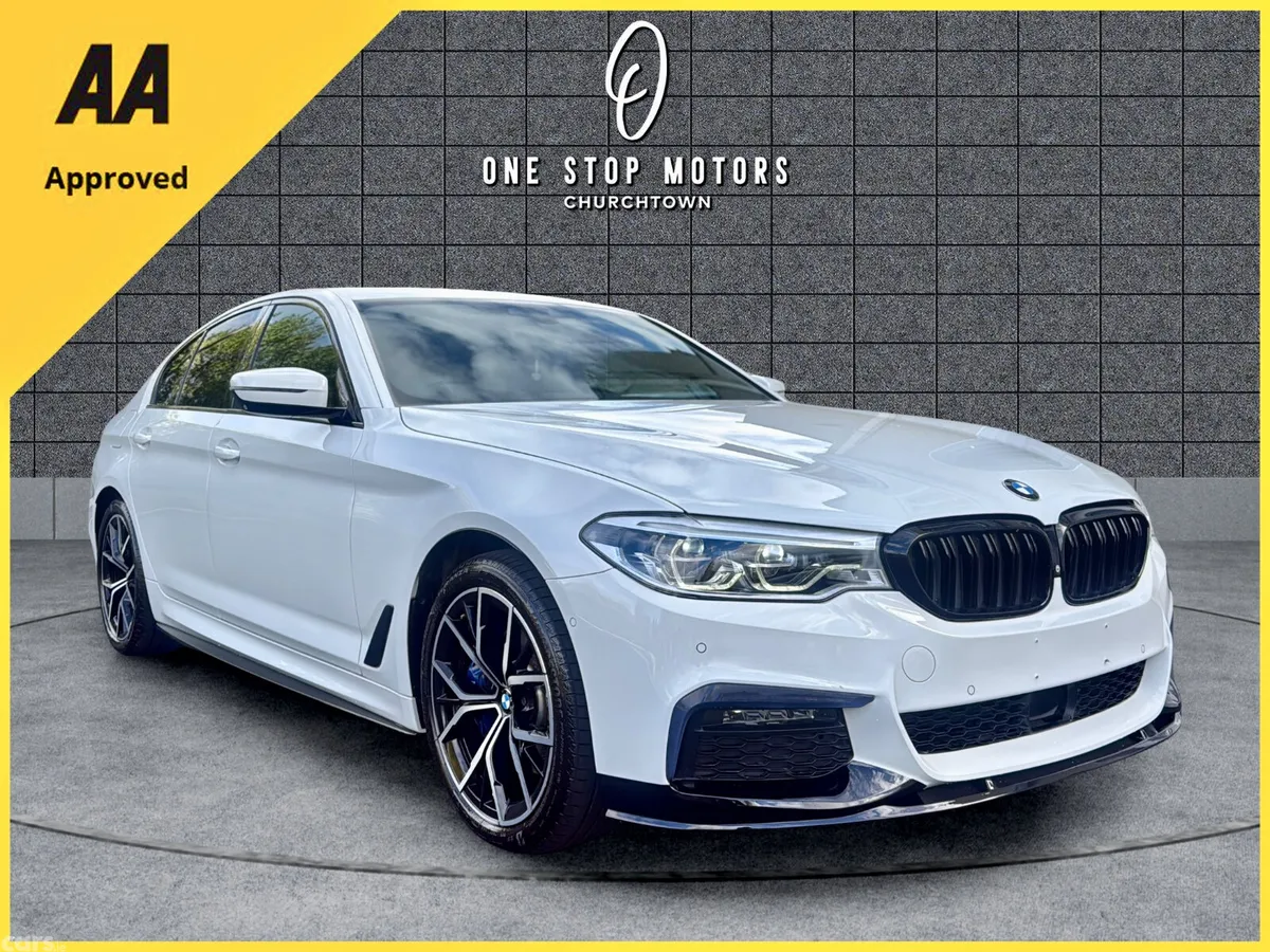 BMW 5-Series Saloon, Petrol Plug-in Hybrid, 2019, White