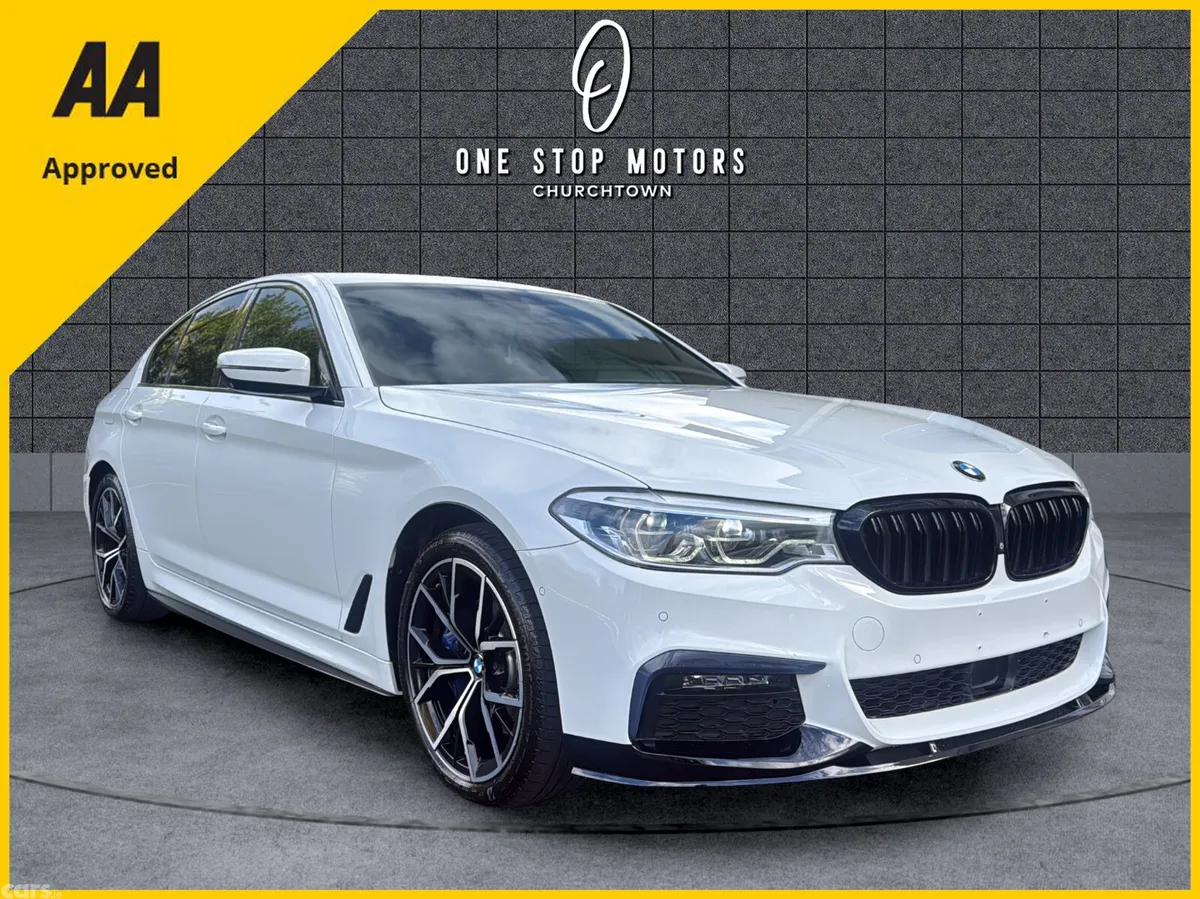 BMW 5-Series Saloon, Petrol Plug-in Hybrid, 2019, White