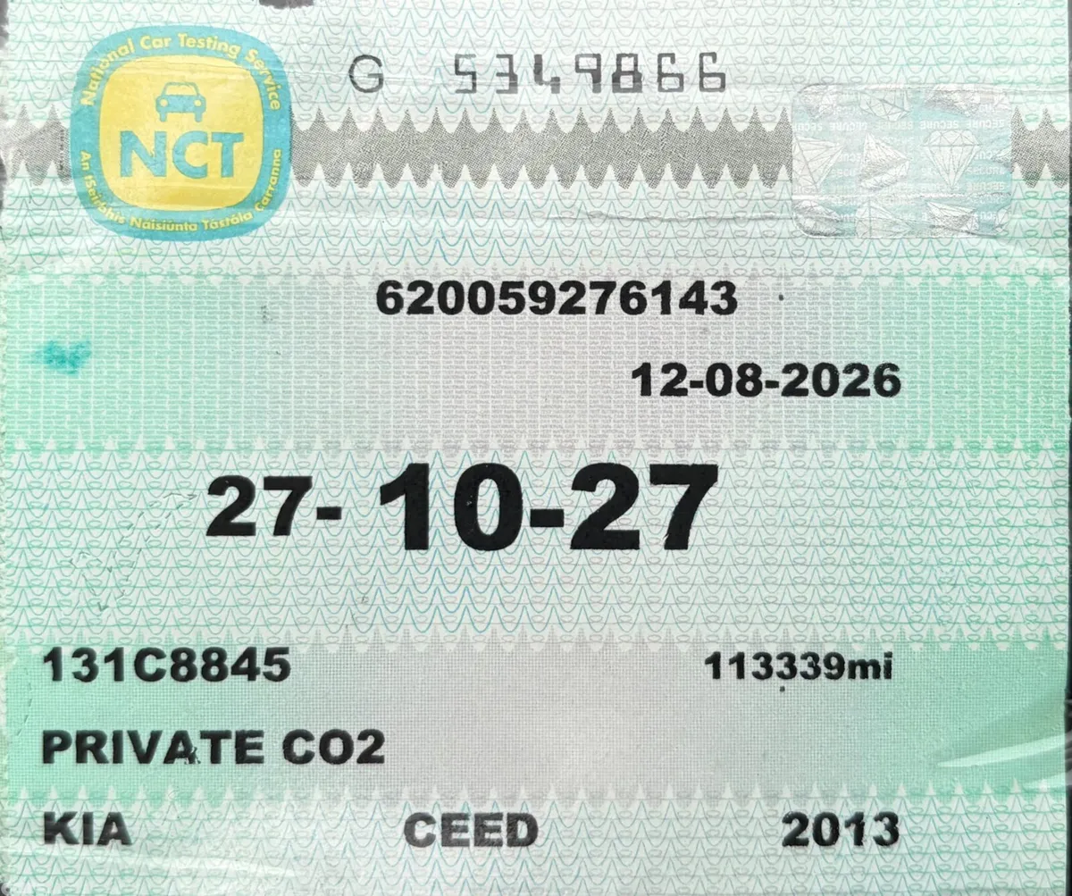 2013 Kia Ceed 1.6 CRDI EX Nct 10/27, Dublin