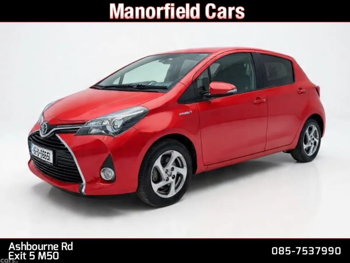 Toyota Yaris Hatchback, Petrol Hybrid, 2016, Red
