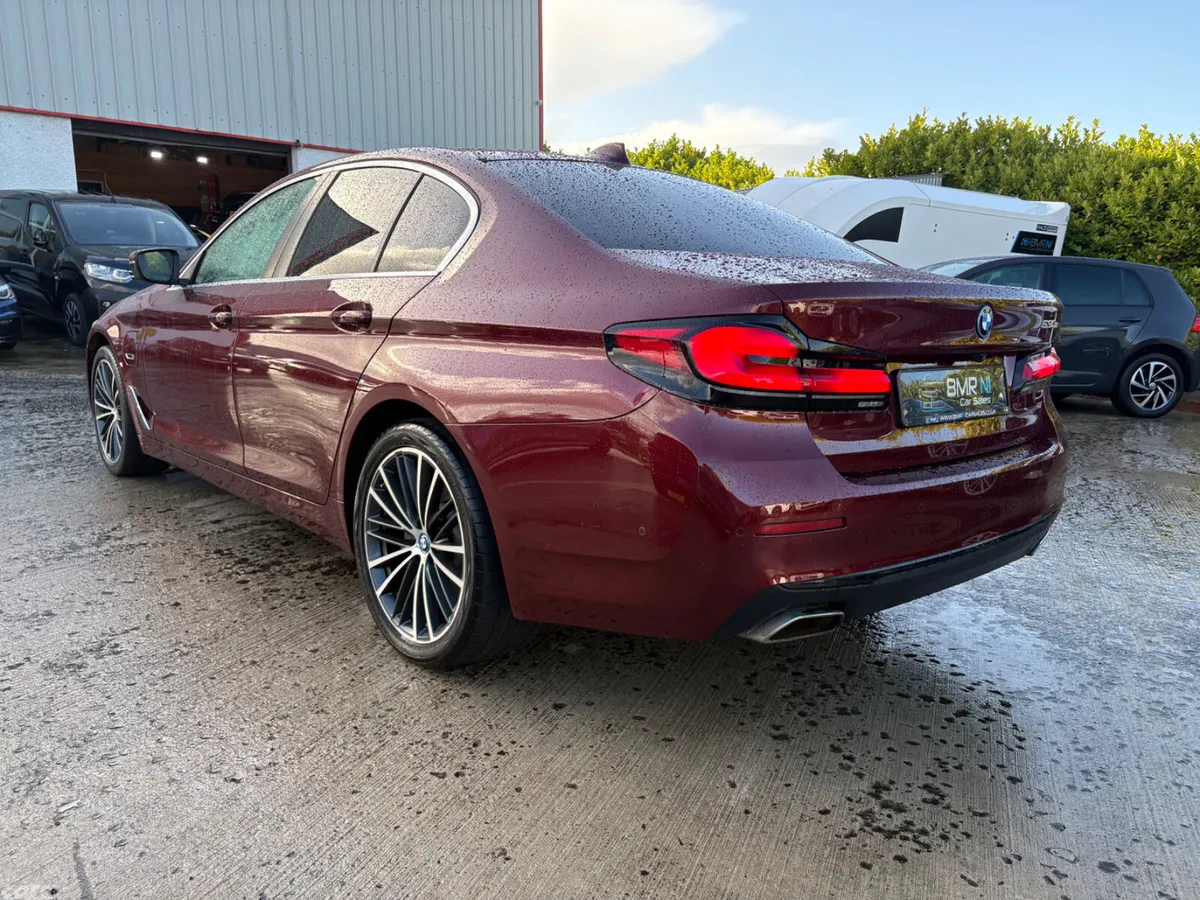 BMW 5-Series Saloon, Petrol Hybrid, 2022, Red