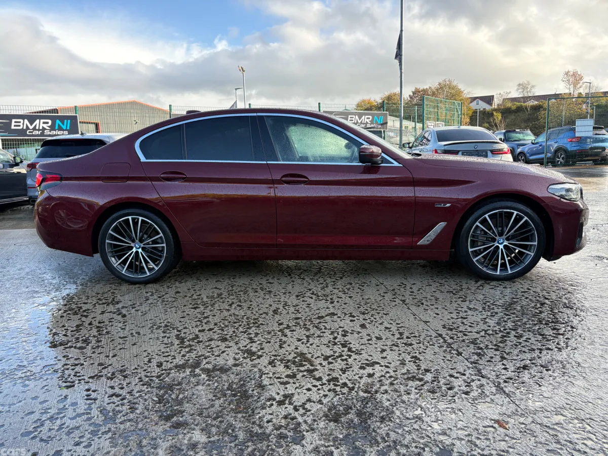 BMW 5-Series Saloon, Petrol Hybrid, 2022, Red