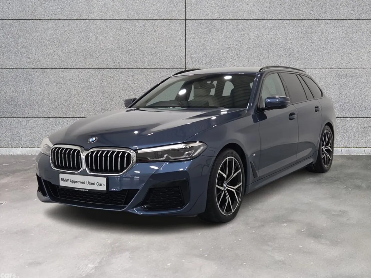 BMW 5-Series Estate, Diesel Hybrid, 2024, Blue