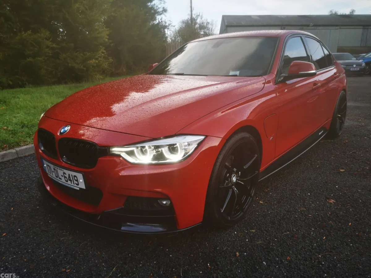 BMW 3-Series Saloon, Petrol Hybrid, 2017, Red
