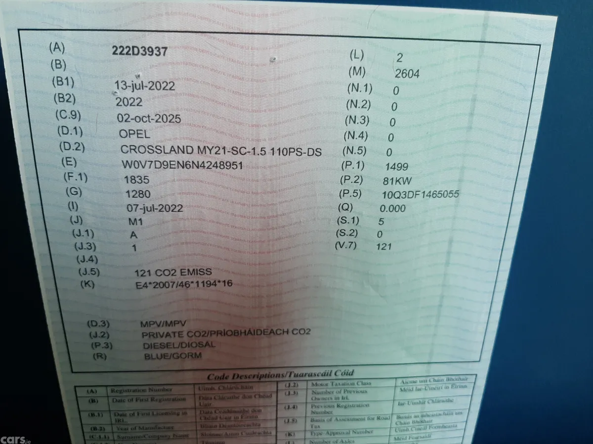 Opel Crossland SUV, Diesel, 2022, Blue